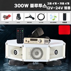 차량용 확성기 과일 야채 시장 장사 음성 고음 강사용, 300W스마트12V24V(높음4개+낮음4개)
