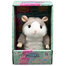 T-ARTS 迴聲寵物 迴聲倉鼠 互動玩具 模仿說話 趣味可愛, 1個, 灰倉鼠