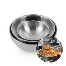 편한집 샤틴 스텐 국그릇 스텐냉면그릇 업소용그릇 탕그릇소, 19.3, 1개, 실버