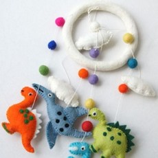 라움샵 펠트모빌 드리밍모빌 펠트 드리밍 모빌 유아용 아기침대 장난감 핸드메이드, 공룡