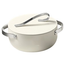 벨로산 프리덤 리본 시리즈 논스틱 스튜 냄비, 1개, 화이트, 24cm