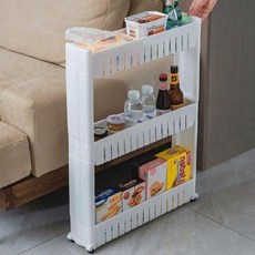 주방 욕실 슬림 이동식 선반 틈새 수납함