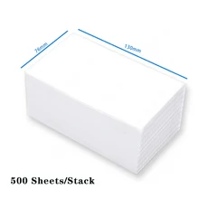 감열지 접힌 열 라벨 바코드 스티커 100x100mm100x150mm76x130mm 탄소 밴드 필요 없음, 76x130mm-500sheets