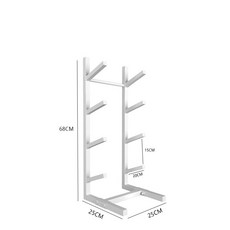 스포츠 보관 메탈랙선반 다용도 이동식 수납 진열대 베란다선반 인테리어용 3단 수납장 철제 수납선반 활용 최적화, 08_화이트바닥(25x25x68CM)4단, 1개, 화이트 4층 바닥 25x25x68CM