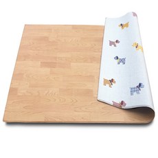 양면 놀이방매트 놀이매트 유아 아기 거실 바닥 복도 쿠션 층간소음 방지 애견 강아지 대형 특대형 어린이 집 베란다 두꺼운 북유럽 형 170 200 230 pvc 방수 안전, 1_(양면)퍼피+연우드