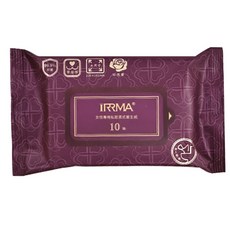 iRRMA伊兒瑪 女性專用私密濕式衛生紙 10抽x25包 大尺寸 厚實 玫瑰香, 25個, 10張, 80g