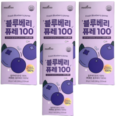 메디트리 미국산 블루베리 주스 퓨레 100%, 4개, 280g