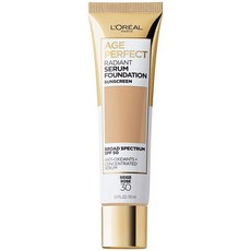 로레알 L'Oreal 파리 에이지 퍼펙트 래디언트 세럼 파운데이션 SPF 50 골든 썬 1oz 227517, 030 Beige Rose