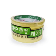 금성 투명 OPP 미색테이프 테이프 12mm x 25M 4개입, 본상품