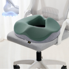 이엔아이 치질 꼬리뼈 메모리폼 기능성 방석, 민트, 1개