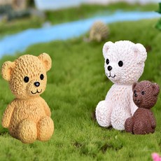 [최가상점] 미니어처 곰돌이1P 디오라마소품, 브라운 소