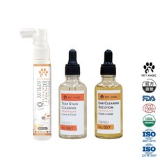 毛天使 有機植萃寵物口腔噴霧 寵物潔耳液 寵物淚溝清潔液 (犬貓通用/天然植物萃取), 1個, 口腔噴霧+潔耳液