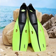 전문 성인 자유 잠수 스노클링 오리발 남녀 공용 수영 개구리 신발 깊은 잠수 장비 오리발H383, 녹색