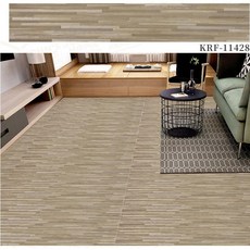 約翰家庭百貨 奈米超耐磨自黏木紋地板 MIT SGS認證 防刮防水阻燃 地板貼 木板貼 耐磨地板, 1個, KRF-11428