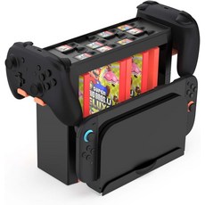 닌텐도 스위치 2OLED와 호환되는 GaneTronic 게임 저장 타워 15 12 카트리지용 디스크 랙 컨트롤러 정리함 액세서리용 범용 홀더 스탠드-블랙 화이트