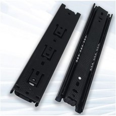 서랍 레일 1쌍 3단 접이식 풀 확장 서랍 레일 소프트 클로즈 서랍 레일 볼 베어링 서랍 슬라이드 (색상: 검정 크기: 300mm/12인치), 서랍 레일 1쌍, 3단 접이식 풀 확장 서랍 레일, 소