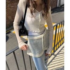 트위 TWEE 몰린 썸머 시스루 긴팔 가디건