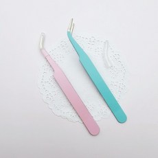 핀셋 집게 스티커 다꾸 데코덴 레진공예 도구 JM87, 1개, 민트