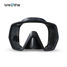 游龍潛水 BREATHE 大視野無框單面鏡, 黑