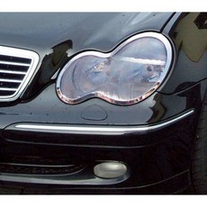 圓夢工廠 賓士 C W203 鍍鉻銀 保險桿飾條 2000-2007 前後保桿飾條, 前左(駕駛座)