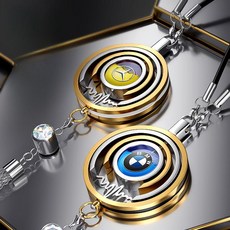 자동차 아로마 방향제 팬던트 악세사리 룸미러걸이 차량 로고 인테리어, 블랙-바다 향기