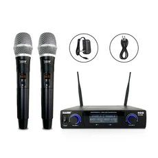 EALSEM 888 UHF 2 채널 전문 무선 핸드헬드 마이크 KTV 노래방 교회 홈 쇼 라이브 미팅 무대용 640-690MHz, 01 빠른  Mainland, 01 US PLUG