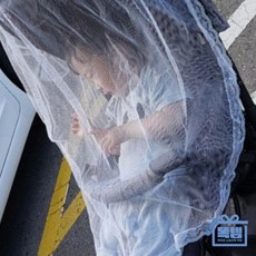 휴대용 유모차 모기장 덮개 통기성 가림막 쏙템, 1개