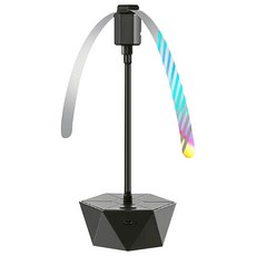 驅蚊神器 戶外室內適用 輕巧便攜 柔軟扇葉 反光條設計 角度可調, 黑色雙葉【充電款】