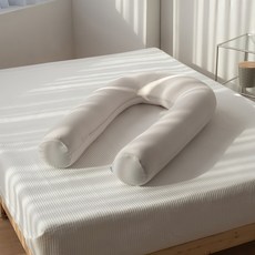 Lifegd100 U型長抱枕, 象牙白
