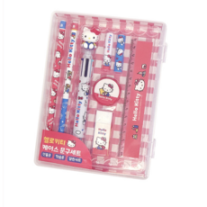 헬로키티 케이스 문구세트, 1개