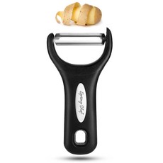 Spring Chef 스프링 셰프 회전 및 채 써는 채소 필러 세트 주방용 스테인리스 강날 날카로운 블레이드 142179, 04 Y 필러 - 1팩