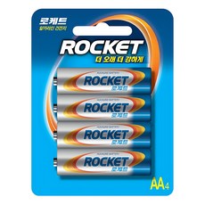 로케트 알카라인 AA건전지, 4개입, 1개