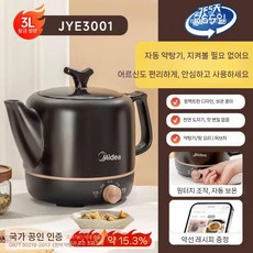 도자기 홍삼 달임기 전기 약탕기 중탕기 가정용 탕약기, 표준 구성, 편리한 블랙 3L 올인원