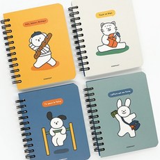 핑크풋 꼬망 합지수첩 4종 세트, YELLOW + BLUE + GRAY + NAVY, 1세트