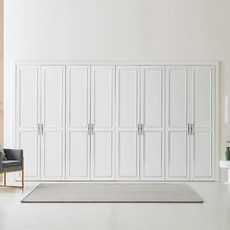 보루네오 웨인스코팅 까사 여닫이 붙박이장 30cm, 화이트 30cm