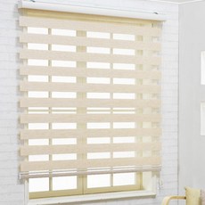 [윈샵 고급 항균 콤비블라인드 머큐리_베이지_가로90~280 세로215cm ]사이즈 주문제작 롤스크린 커튼 아파트 거실주방안방 브라인드 아이방