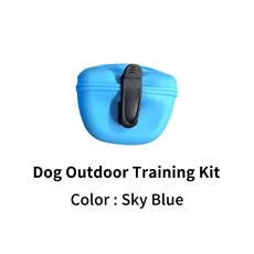 멀티 컬러 야외 애완 동물 훈련 가방 스낵 실리콘 소재 개 허리 식품, 08 Sky blue