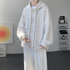 連帽寬鬆情侶款上衣外套