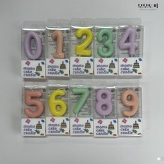 파스텔숫자초, 1개, 0~9