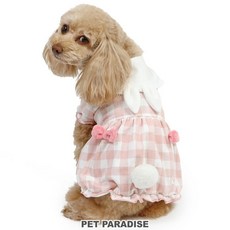 貝果貝果 日本 Pet Paradise 兔子領片格紋裙 [D17414], 1個