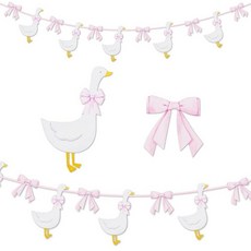 Aufee 베이비 샤워 생일 파티를 위한 One Silly GooSE 미국매장정품+ 배너 S01 1895382, Pink -S01 Style.