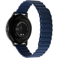 w9999 Galaxy Watch 相容皮革鍊式錶帶, 藍色 20mm