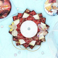 新款夏彦简约原创灰色无拖尾吧唧托吧唧托痛包diy底托, 紅色（流光蝴蝶）, 1個