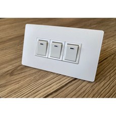 Panasonic ADVANCE 三開關 蓋板, 1個, 霧白色蓋板/白色開關,三單切開關