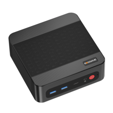 BOSGAME 미니 PC AMD Ryzen7 7730U DDR4 SSD WiFi6 BT5.2 듀얼2.5G LAN, P4 ultra, WIN11 Pro, 1TB, 16GB, 블랙