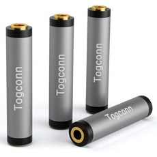 14인치 TRSTS 여성여성 골드플레이트 커플러 2개 세트 TRS 스테레오 및 TS 모노 잭 어댑터 조인러 6.35mm 연장 성별 변경기 변환기 연결기 앰프 스피커 기타 사운드, 4 Pack, 3.5mm Female to Female