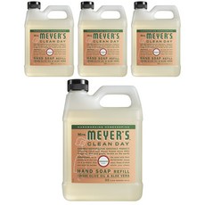 미세스메이어스클린데이 핸드 솝 손세정제 리필 제라늄 향, 975ml, 4개