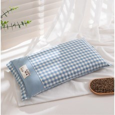 메밀베개 편한 수면 사각베개 숙면예감 메밀 베개, 1개, 라이트블루