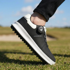 다운블로우 다이얼 스파이크리스 골프화 여성 남성 발편한 논슬립 쿠션 스포츠 골프 운동화 워킹화 실내 스크린 골프화