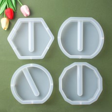 레진 아트 수경 식물 유리관 꽃병 실리콘 몰드, 다각  나-00-103, 1개